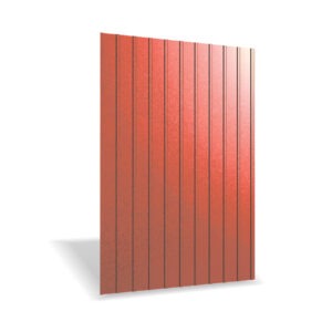 Tablă cutată RUFSTER R8A Premium – 0,50 mm – Cărămiziu RAL 3009 – Poliester mat structurat (MS)