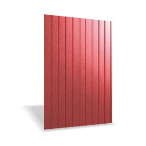 Tablă cutată RUFSTER R8A Premium – 0,50 mm – Roșu RAL 3011 – Poliester mat structurat (MS)