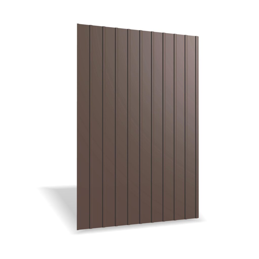 Tablă cutată RUFSTER R8A Premium – 0,50 mm – Maro-grafit RAL 8019 – Poliester lucios