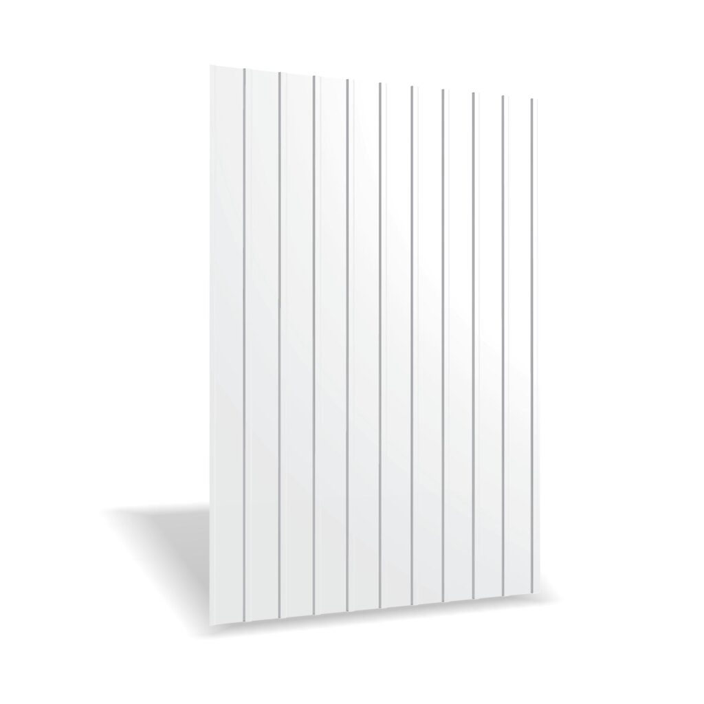 Tablă cutată RUFSTER R8A Premium – 0,50 mm – Alb RAL 9002 – Poliester lucios