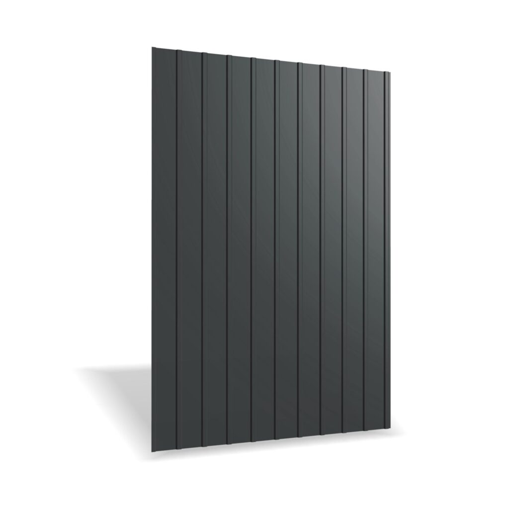 Tablă cutată RUFSTER R8A Premium – 0,50 mm – Negru RAL 9005 – Poliester lucios