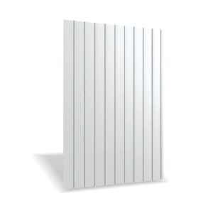 Tablă cutată RUFSTER R8A Premium – 0,50 mm – Gri-aluminiu RAL 9006 – Poliester lucios