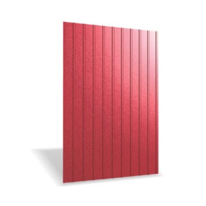 Tablă cutată RUFSTER R8F Eco – 0,45 mm – Roșu RAL 3011 – Poliester mat structurat (MS)
