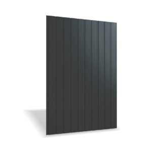 Tablă cutată RUFSTER R8F Eco – 0,45 mm – Negru RAL 9005 – Poliester lucios
