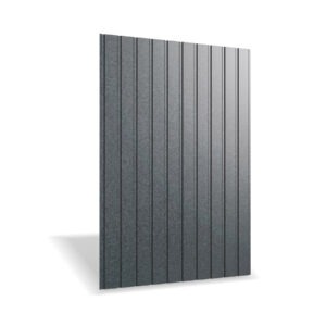 Tablă cutată RUFSTER R8F Eco – 0,45 mm – Negru RAL 9005 – Poliester mat structurat (MS)