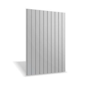 Tablă cutată RUFSTER R8F Eco – 0,45 mm – Gri-aluminiu RAL 9006 – Poliester lucios