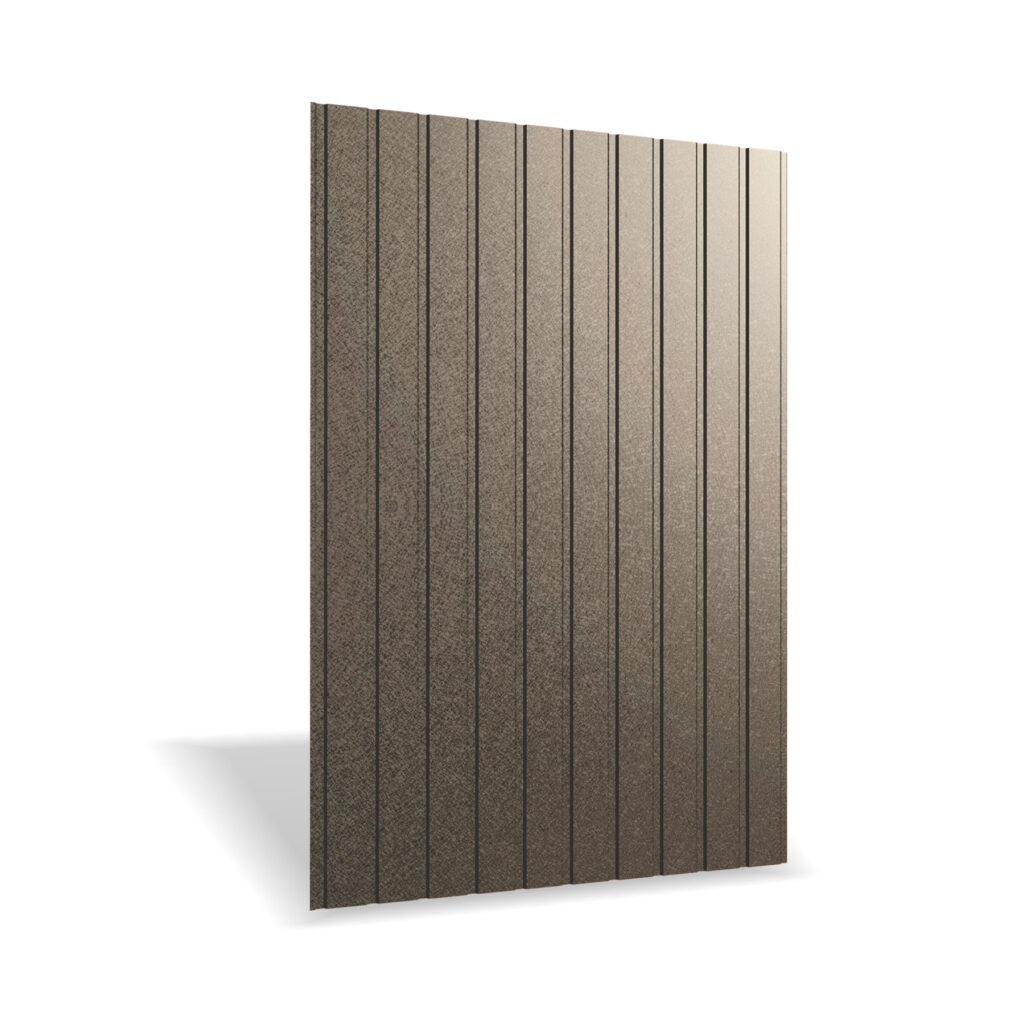 Tablă cutată RUFSTER R8F Premium – 0,50 mm – Maro-grafit RAL 8019 – Poliester mat structurat (MS)