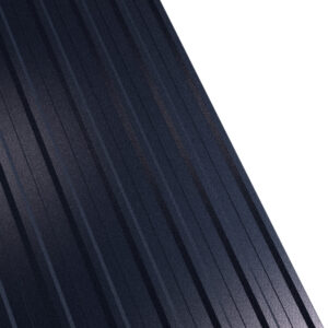 Tablă cutată RUFSTER R12A Premium – 0,50 mm – Negru RAL 9005 – Poliester mat structurat (MS)