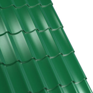 Țiglă metalică RUFSTER AQUA 3D Eco – 0,45 mm – Verde RAL 6005 – Poliester lucios