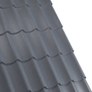Țiglă metalică RUFSTER AQUA 3D Eco – 0,45 mm – Gri-grafit RAL 7024 – Poliester mat structurat (MS)