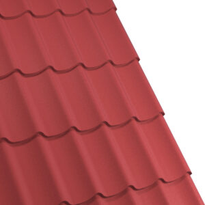 Țiglă metalică RUFSTER AQUA 3D Premium – 0,50 mm – Cărămiziu RAL 3009 – Poliester mat structurat (MS)