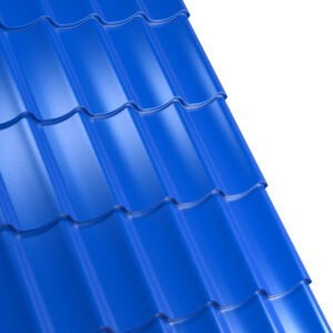 Țiglă metalică RUFSTER AQUA 3D Premium – 0,50 mm – Albastru RAL 5010 – Poliester lucios