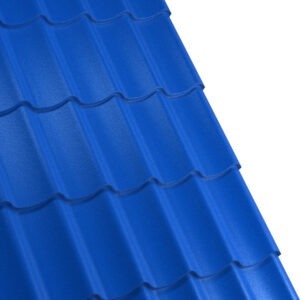 Țiglă metalică RUFSTER AQUA 3D Premium – 0,50 mm – Albastru RAL 5010 – Poliester mat structurat (MS)