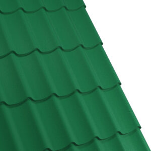 Țiglă metalică RUFSTER AQUA 3D Premium – 0,50 mm – Verde RAL 6005 – Poliester mat structurat (MS)