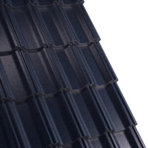 Țiglă metalică RUFSTER CELESTA Eco – 0,45 mm – Negru RAL 9005 – Poliester mat structurat (MS)