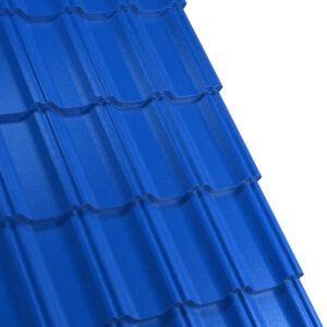 Țiglă metalică RUFSTER CELESTA Premium – 0,50 mm – Albastru RAL 5010 – Poliester mat structurat (MS)
