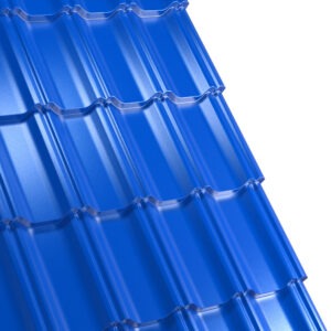 Țiglă metalică RUFSTER CELESTA Premium – 0,50 mm – Albastru RAL 5010 – Poliester lucios