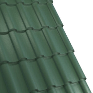 Țiglă metalică RUFSTER NOVA Eco – 0,45 mm – Verde-crom RAL 6020 – Poliester mat structurat (MS)