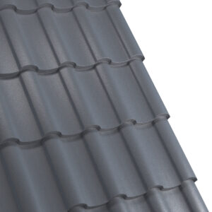 Țiglă metalică RUFSTER NOVA Eco – 0,45 mm – Gri-grafit RAL 7024 – Poliester mat structurat (MS)