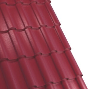 Țiglă metalică RUFSTER NOVA Extra – 0,55 mm – Vișiniu RAL 3005 – Super-poliester MPR