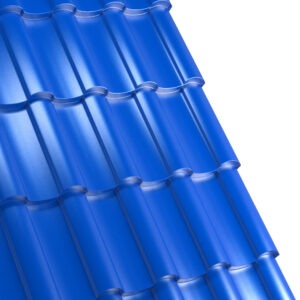 Țiglă metalică RUFSTER NOVA Premium – 0,50 mm – Albastru RAL 5010 – Poliester lucios