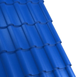 Țiglă metalică RUFSTER NOVA Premium – 0,50 mm – Albastru RAL 5010 – Poliester mat structurat (MS)