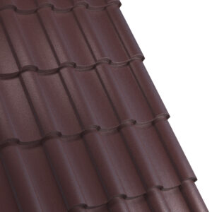 Țiglă metalică RUFSTER NOVA Premium – 0,50 mm – Maro RAL 8017 – Poliester mat structurat (MS)