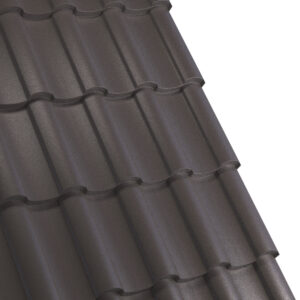 Țiglă metalică RUFSTER NOVA Premium – 0,50 mm – Maro-grafit RAL 8019 – Poliester mat structurat (MS)