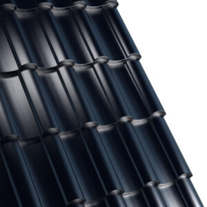 Țiglă metalică RUFSTER NOVA Premium – 0,50 mm – Negru RAL 9005 – Poliester lucios