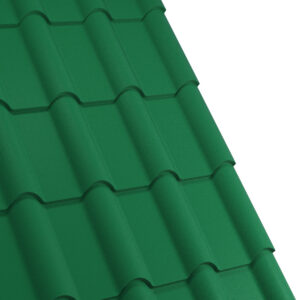 Țiglă metalică RUFSTER TERRA Eco – 0,45 mm – Verde RAL 6005 – Poliester mat structurat (MS)