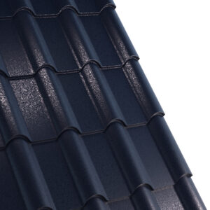 Țiglă metalică RUFSTER TERRA Extra – 0,55 mm – Negru RAL 9005 – Super-poliester MPR