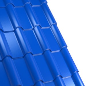 Țiglă metalică RUFSTER TERRA Premium – 0,50 mm – Albastru RAL 5010 – Poliester lucios