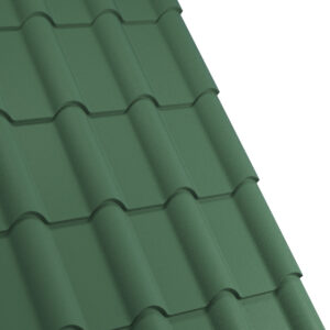 Țiglă metalică RUFSTER TERRA Premium – 0,50 mm – Verde-crom RAL 6020 – Poliester mat structurat (MS)