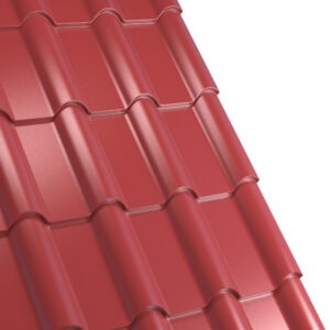 Țiglă metalică RUFSTER TERRA Premium – 0,50 mm – Cărămiziu RAL 3009 – Poliester lucios